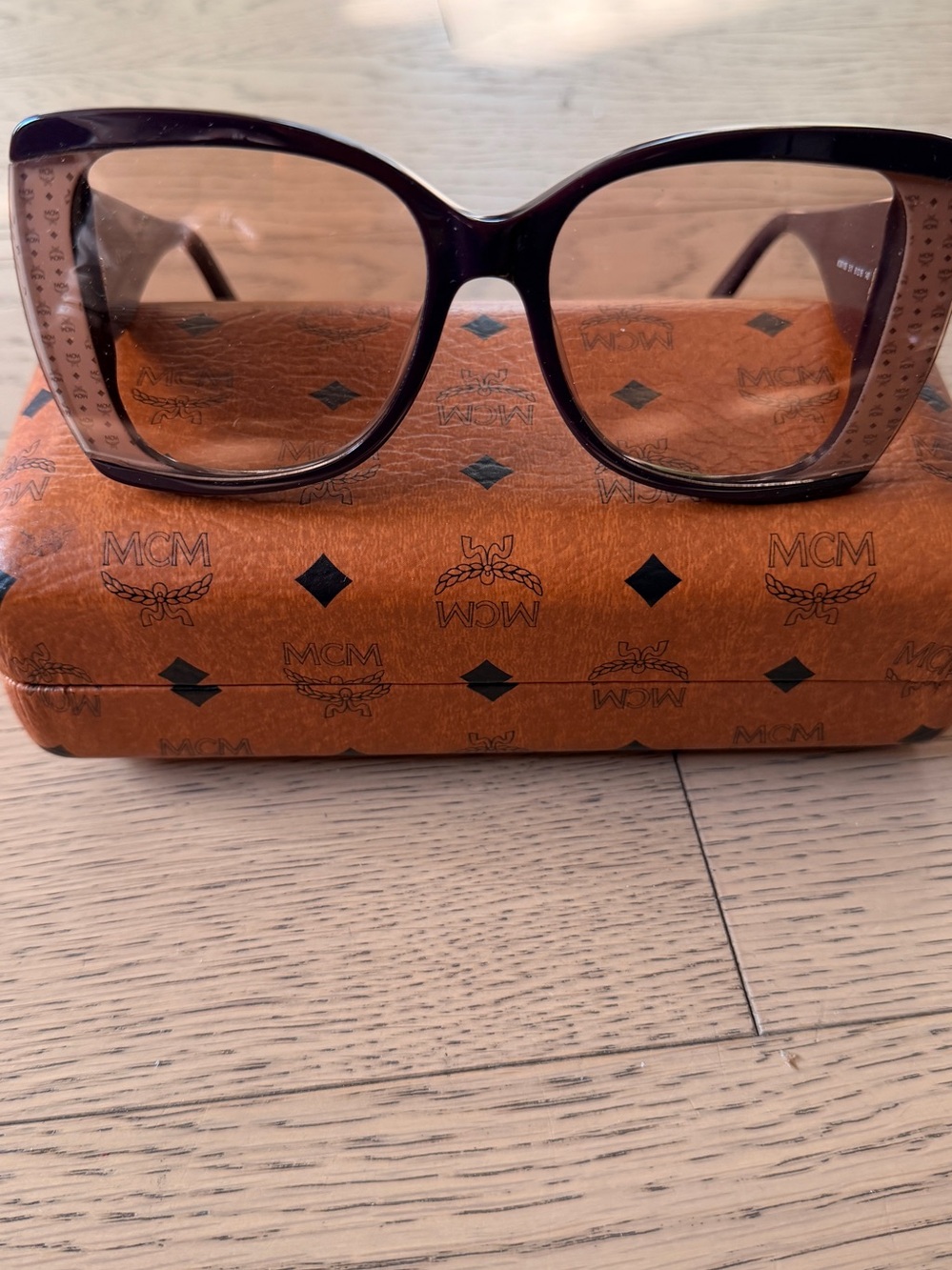 MCM Brown Gradient Oversized Square Sunglasses